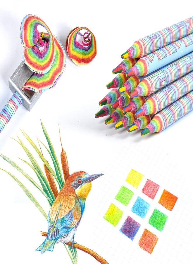 ECOTREE Valentines Day Gifts, Colored Pencils, Rainbow Colored Pencils for Coloring Books, Drawing Art Supplies, 12 Pack - Image 2